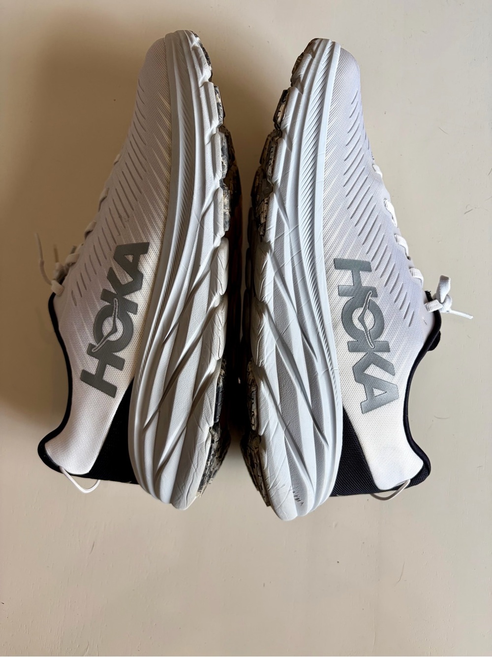Hoka Light Grey Running Shoes size 11.5 - Picture 4 of 8